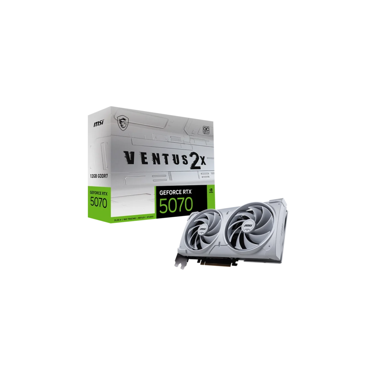 Placa MSI GeForce RTX 5070 12G VENTUS 2X OC WHITE