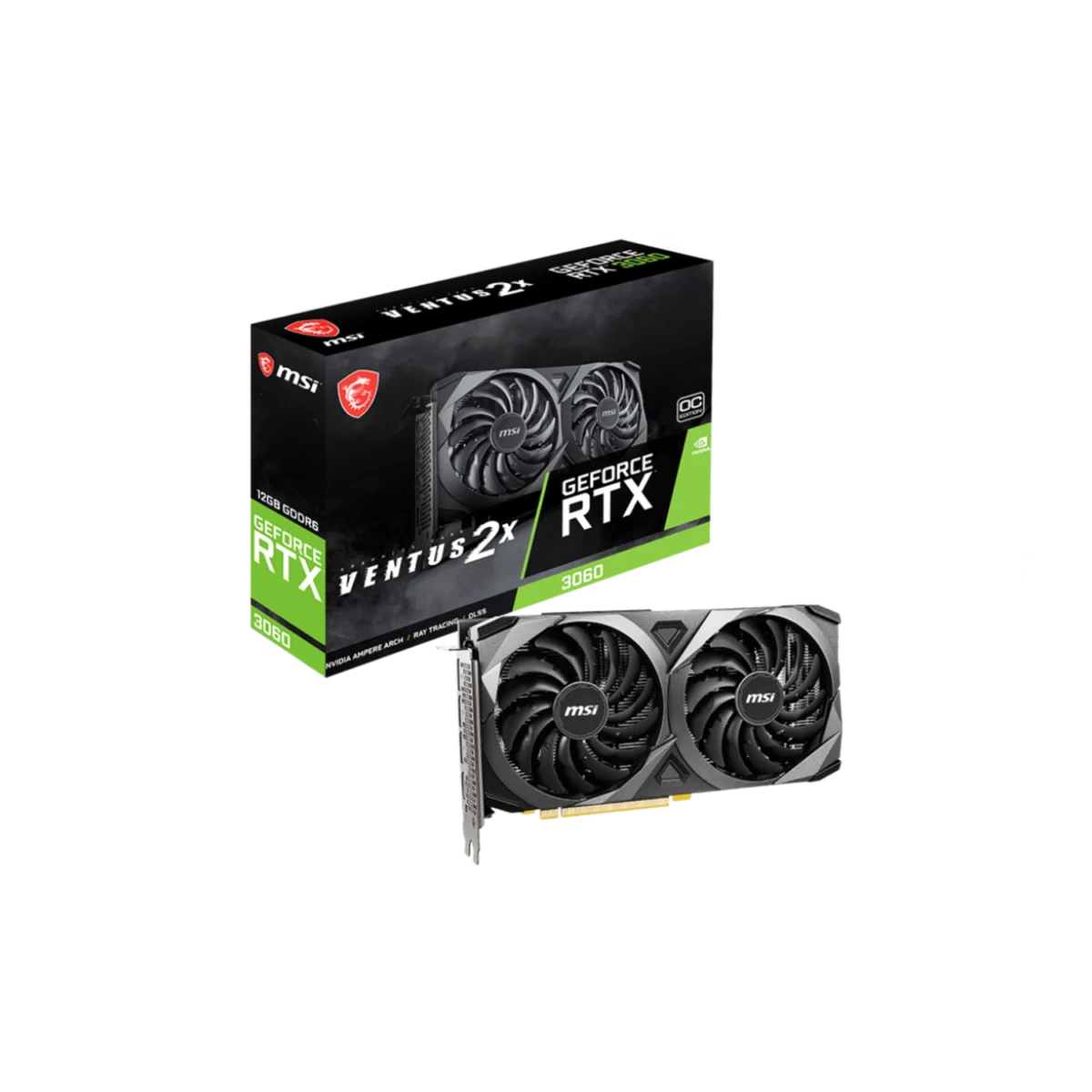 Placa de Video MSI NVIDIA GeForce GeForce RTX 3060 VENTUS 2X 12G OC