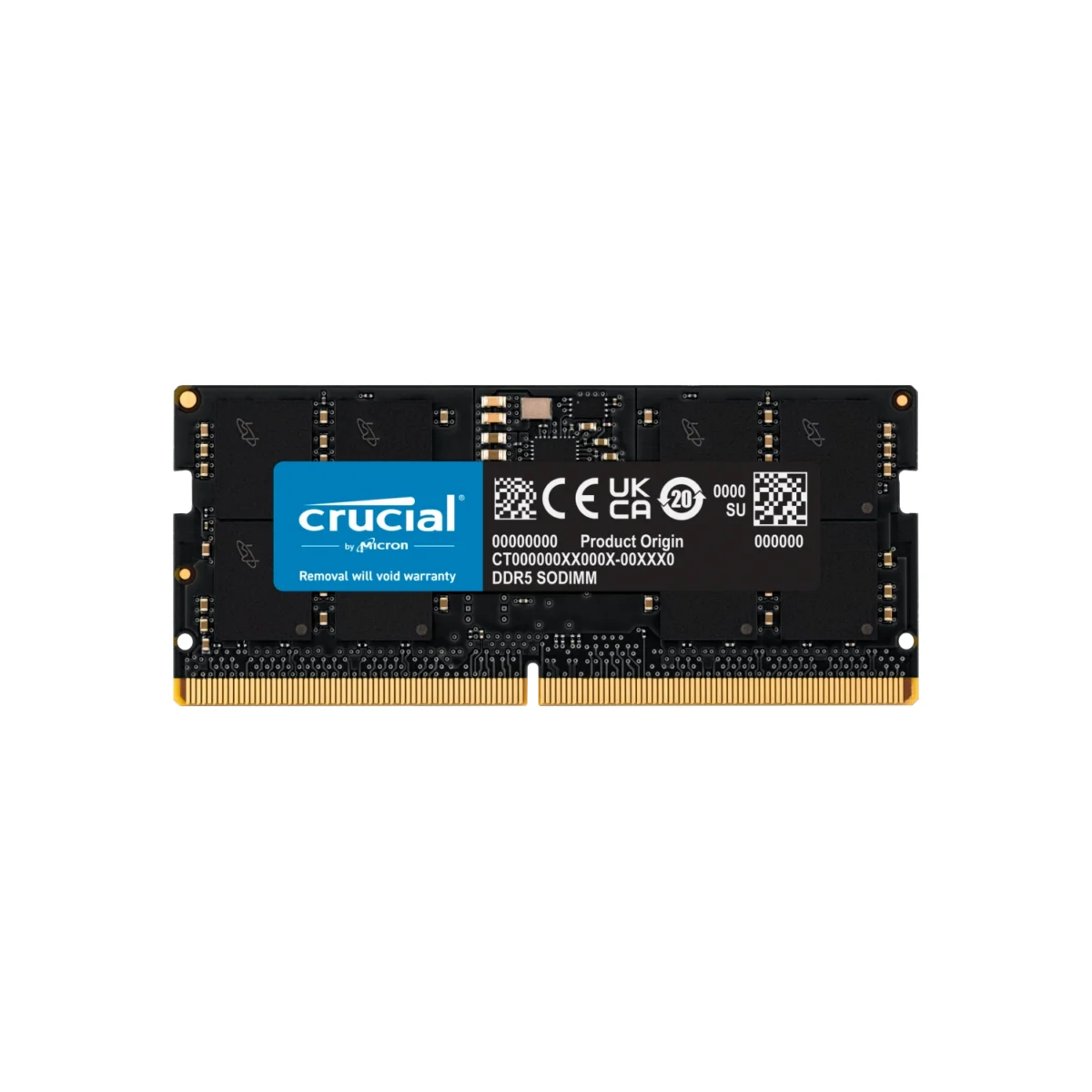 Memoria Ram SODIMM CRUCIAL CT 16GB DDR5 4800MHz CL40 1.10V Single Negro