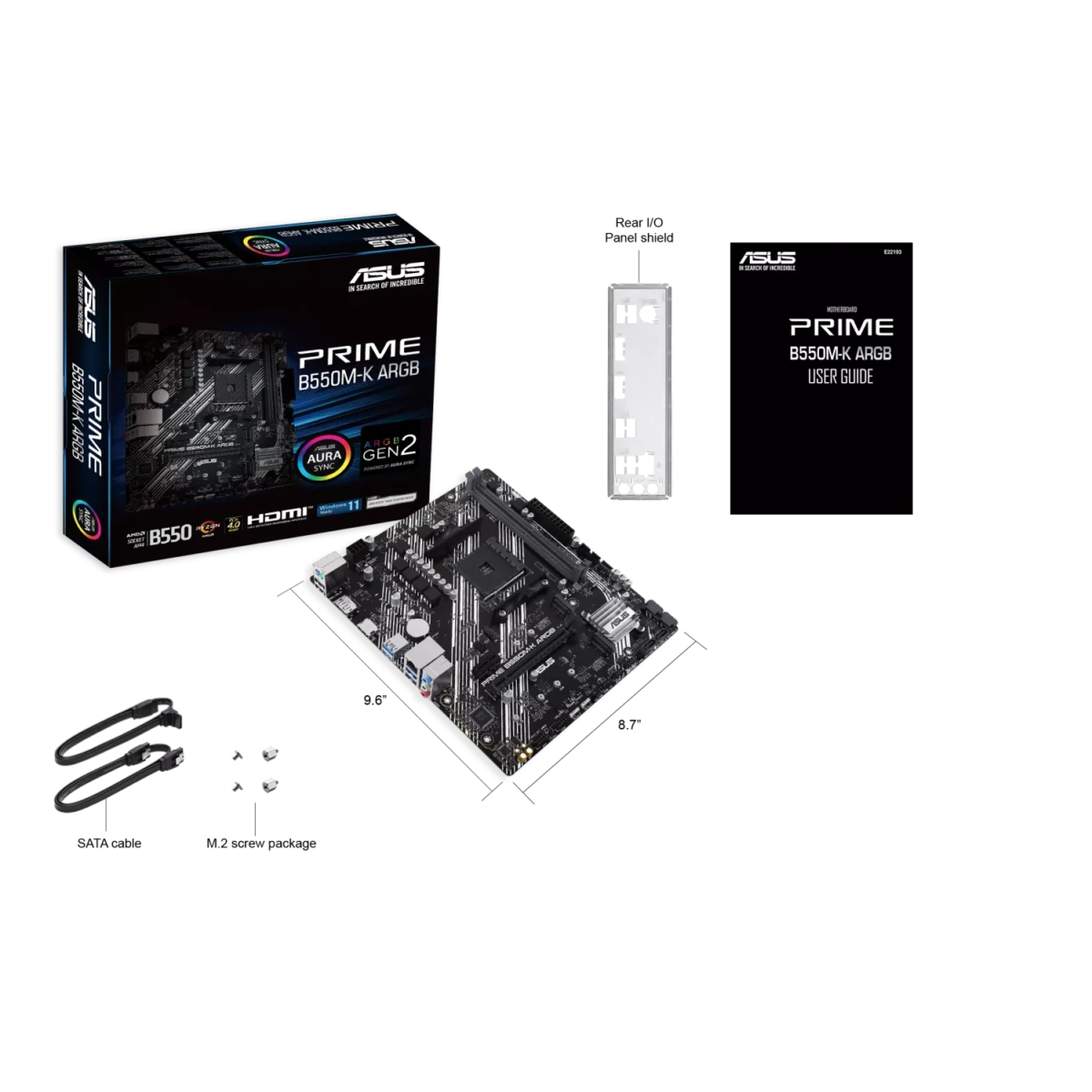 Motherboard ASUS PRIME B550M-K ARGB AM4 DDR4