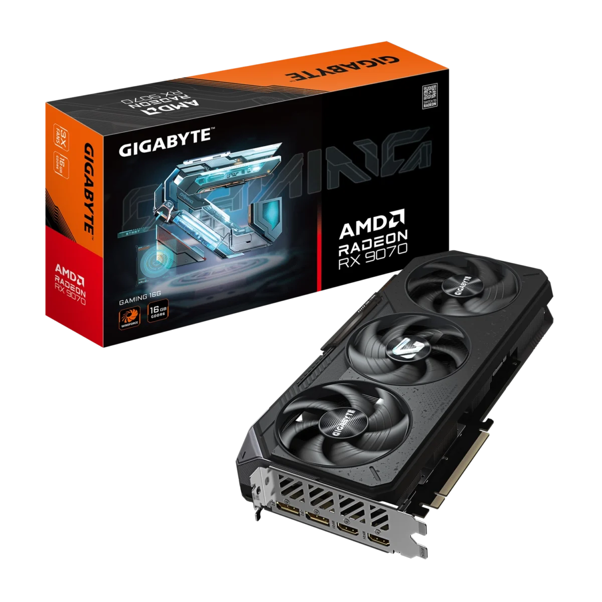 Placa de Video GIGABYTE Radeon RX 9070 GAMING 16G