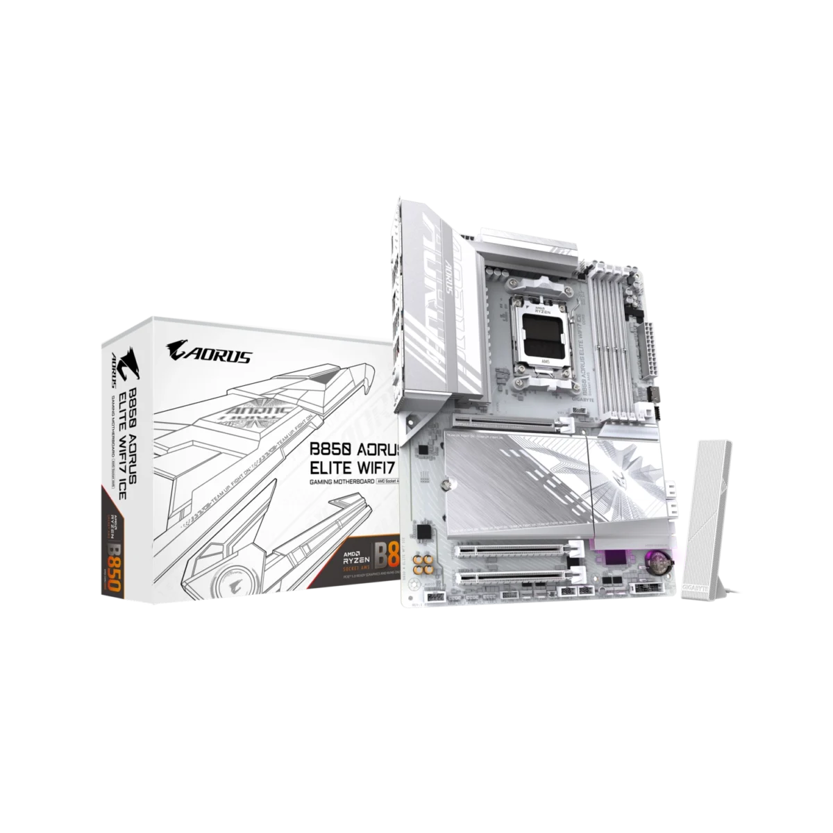 Motherboard (AM5) GIGABYTE B850 AORUS ELITE WIFI7 ICE